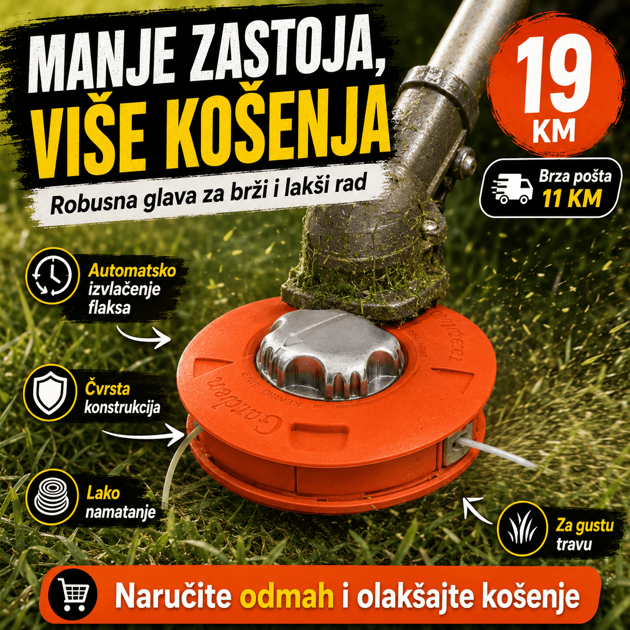 Automatska Flaks Glava za Trimer – Baštenske Mašine i Motori – – slika 4