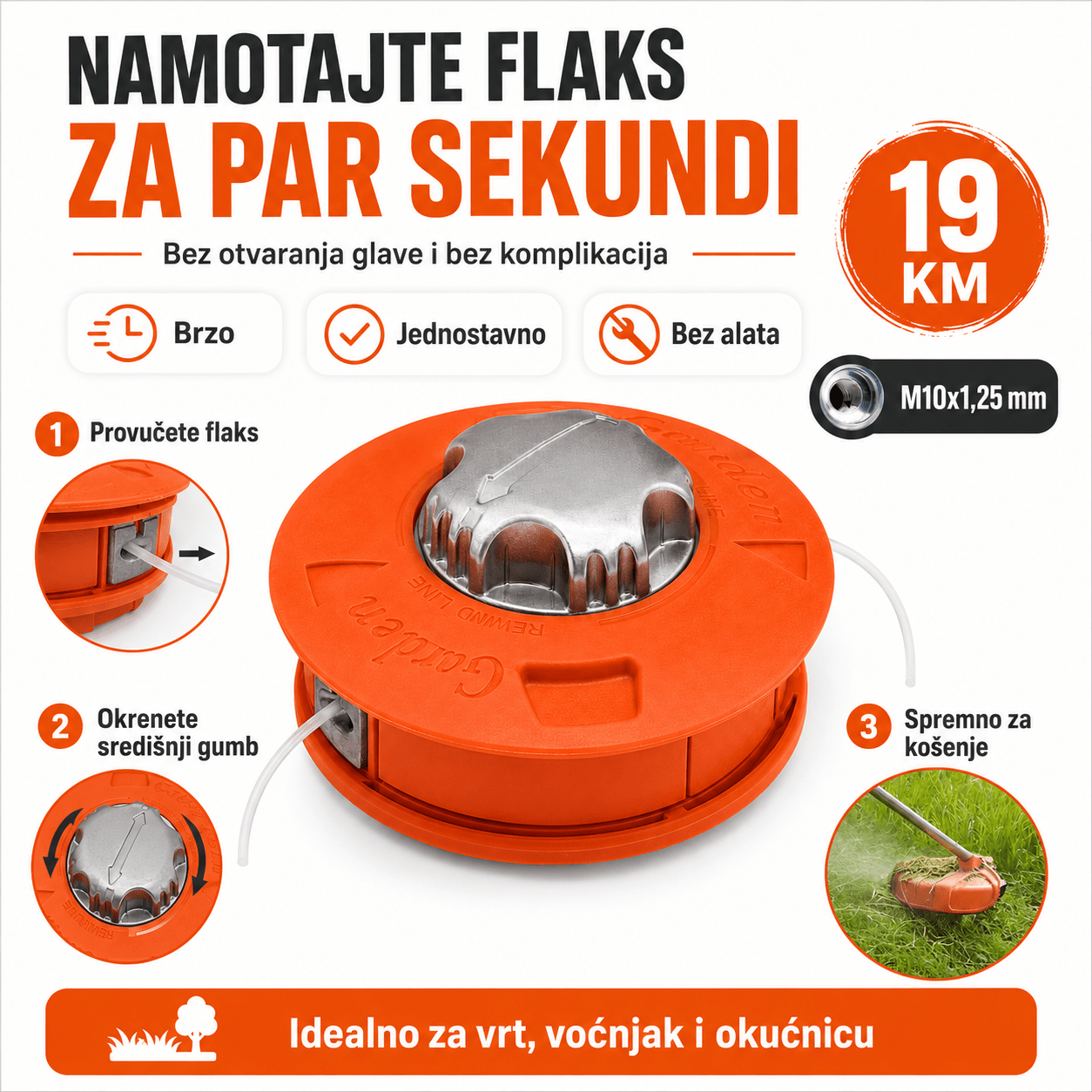 Automatska Flaks Glava za Trimer – Baštenske Mašine i Motori – – slika 2