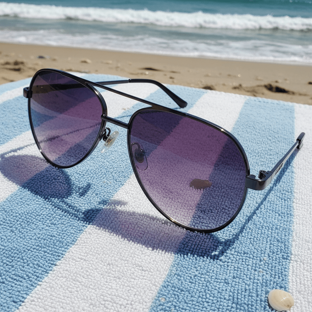 Aviator Sunčane Naočale s Gradient Lećama – Sunčane Naočale – Gradient Tamno - Ljubičasta – slika 5