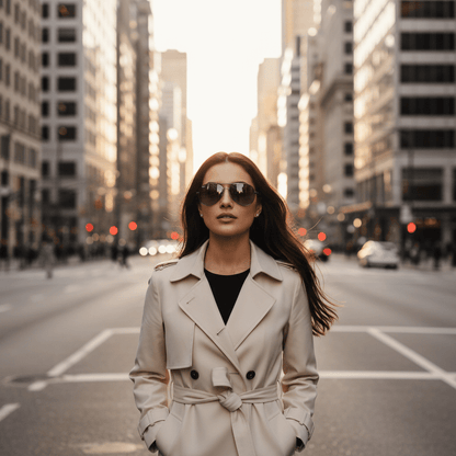 Aviator Sunčane Naočale s Gradient Lećama – Sunčane Naočale – Gradient Tamno - Ljubičasta – slika 4