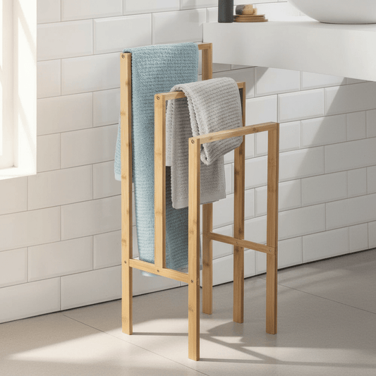 Bambusov Držač Ručnika - Elegantna Vješalica za Kupaonicu – Oprema za Kupaonicu – Univerzalna – slika 1