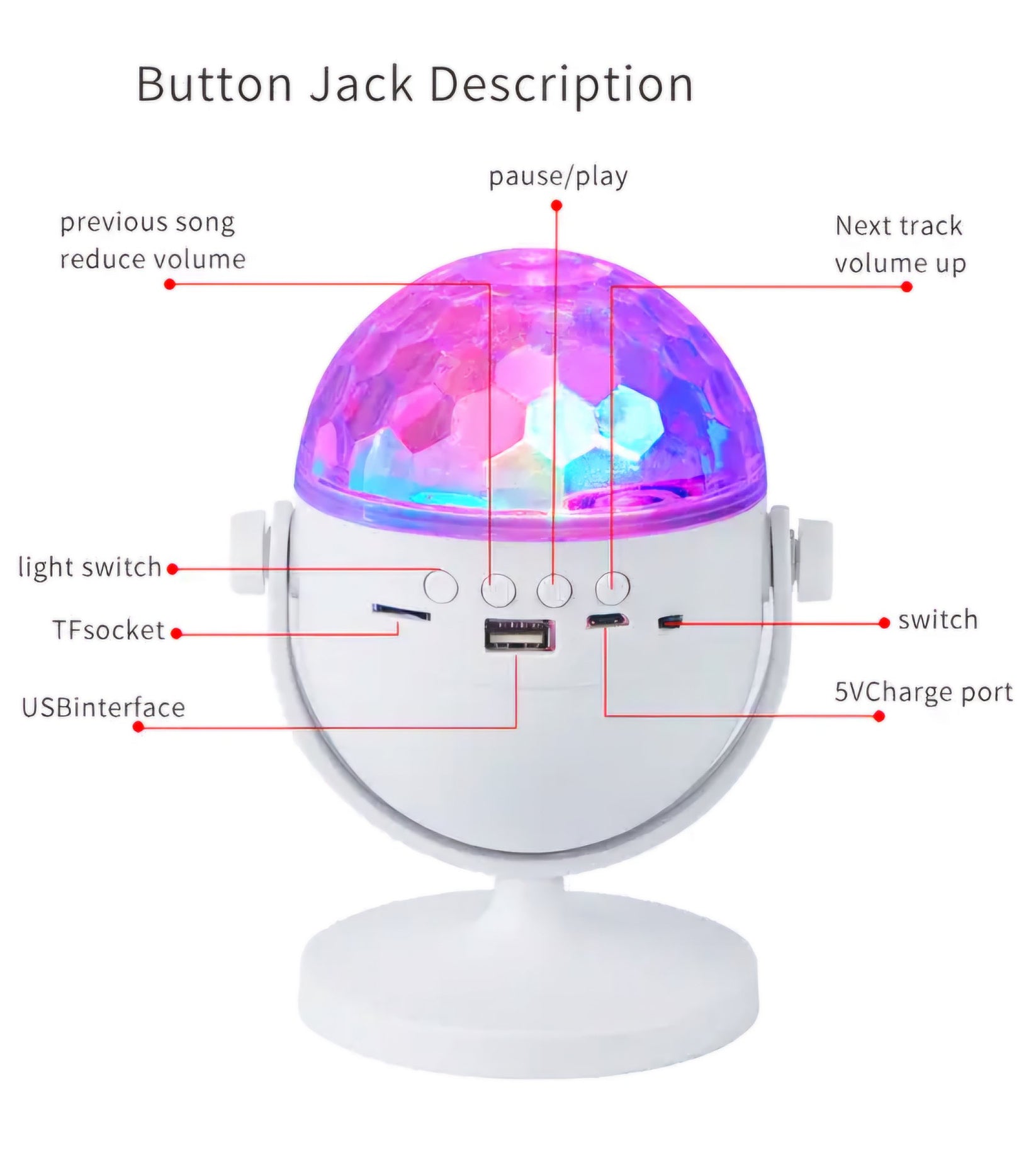 Bežični Bluetooth zvučnik i LED lampa – – – slika 5