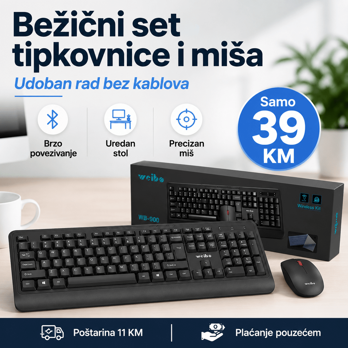 Bežični Set Tipkovnica + Miš – – – slika 4