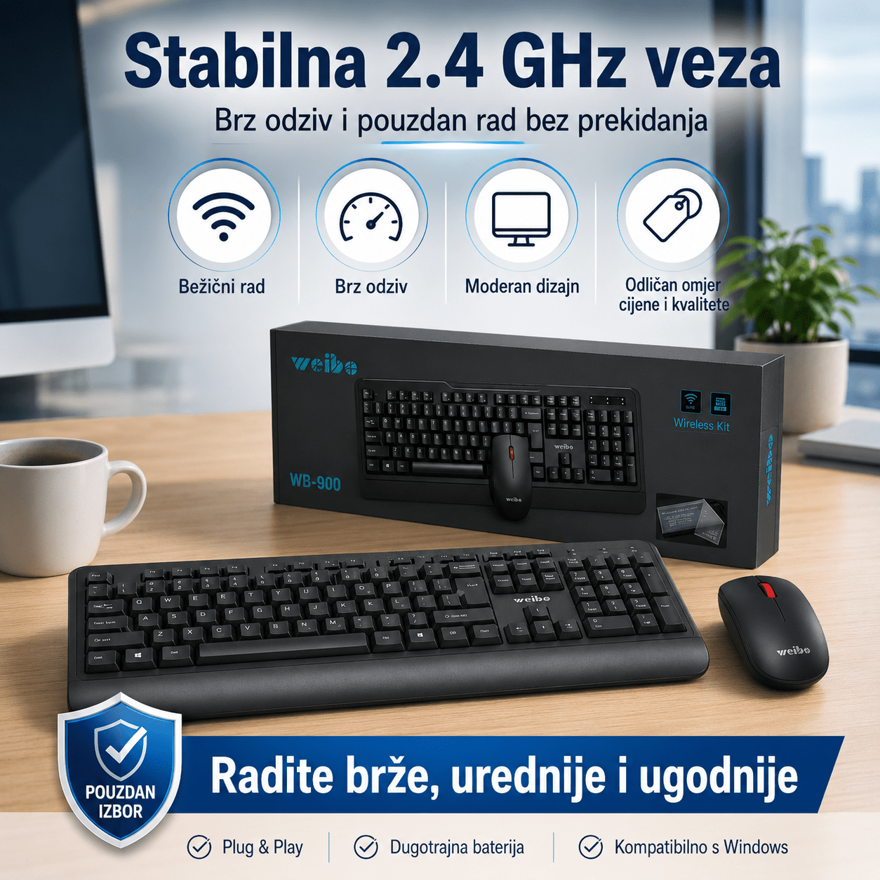 Bežični Set Tipkovnica + Miš – – – slika 2