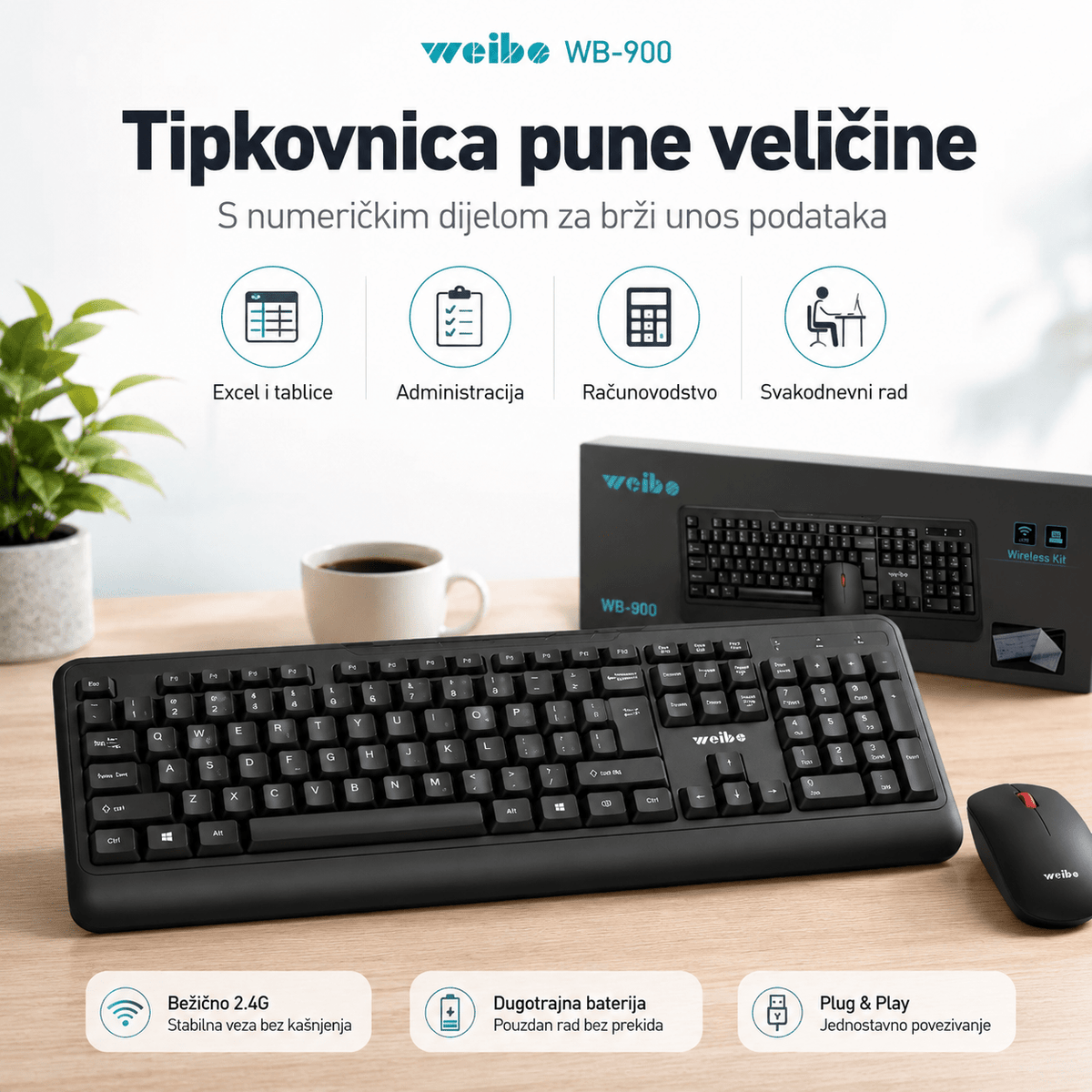 Bežični Set Tipkovnica + Miš – – – slika 6