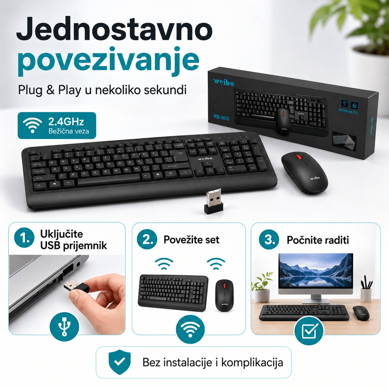 Bežični Set Tipkovnica + Miš – – – slika 7