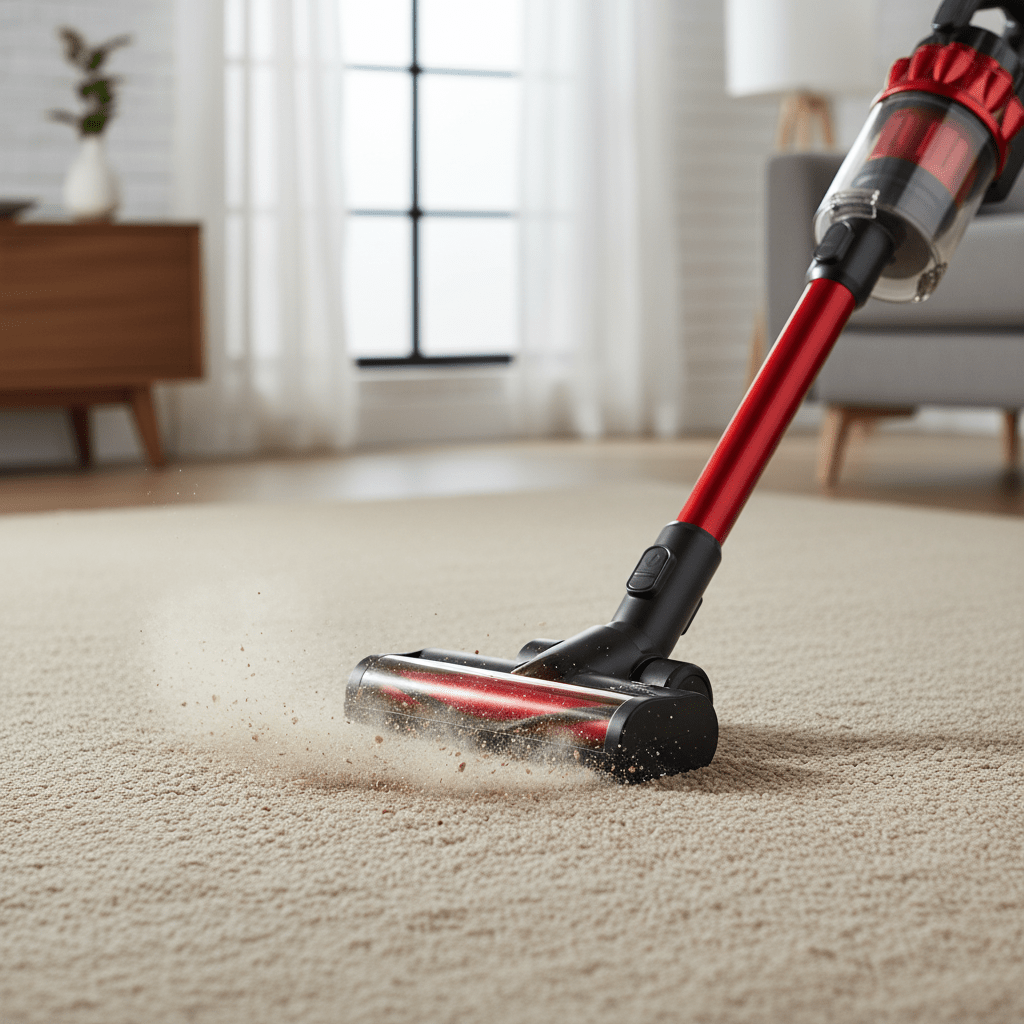 Bežični Štapni Usisavač s Ciklon Tehnologijom – Kućanski aparati – Crvena – slika 11