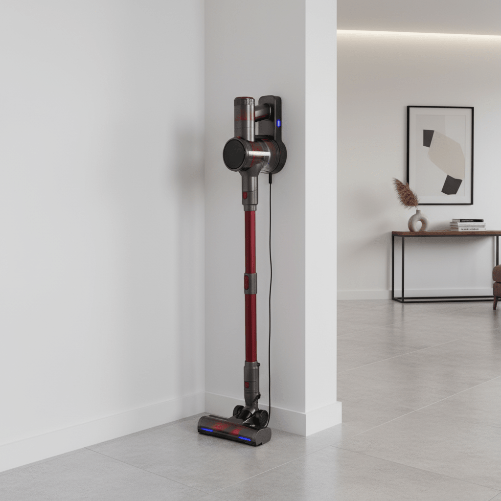 Bežični Štapni Usisavač s Ciklon Tehnologijom – Kućanski aparati – Crvena – slika 4