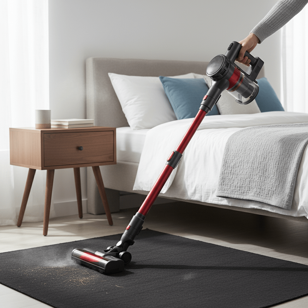 Bežični Štapni Usisavač s Ciklon Tehnologijom – Kućanski aparati – Crvena – slika 6