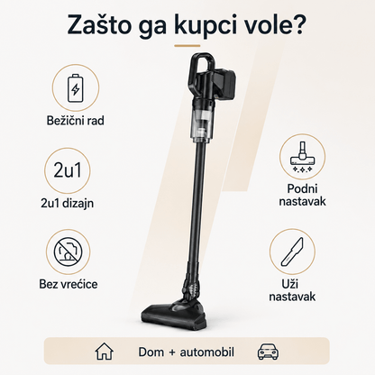 Bežični Usisavač 2u1 Model 6634 – Štapni i Ručni Usisavač za Dom i Automobil – Usisavači – – slika 6
