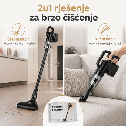 Bežični Usisavač 2u1 Model 6634 – Štapni i Ručni Usisavač za Dom i Automobil – Usisavači – – slika 3