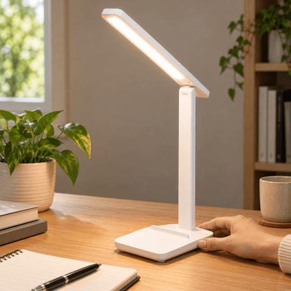 Bijela stolna lampa 8001 s postoljem za telefon – Stolne lampe 8001 – – slika 3