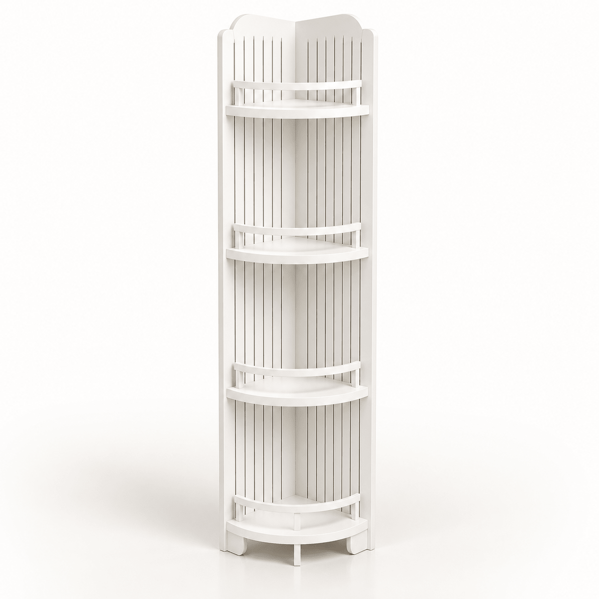 Bijela ugaona polica 2725-8 – 120 × 22 × 20 cm – Bijele ugaone police 2725-8 – – slika 1