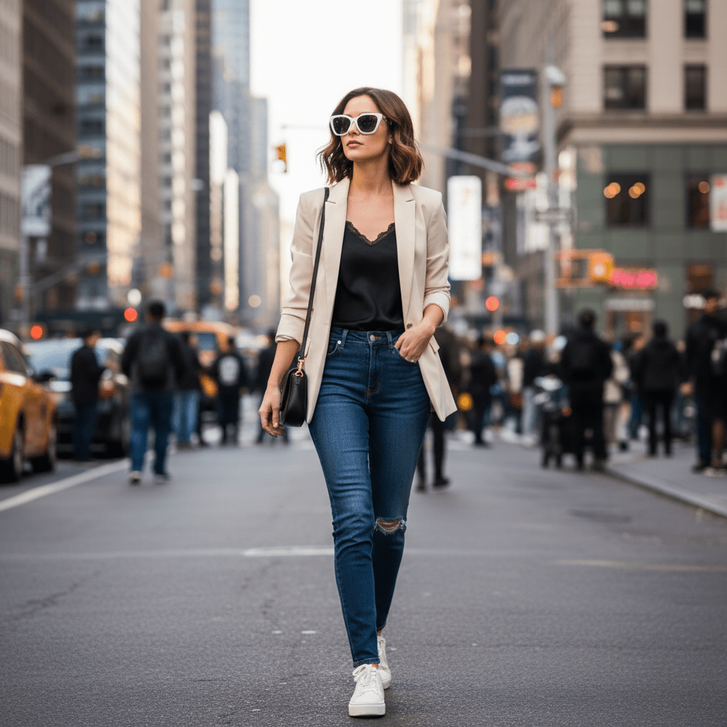 Bijele Cat - Eye Sunčane Naočale – Sunčane naočale – Bijela sa zlatnim detaljima – slika 6