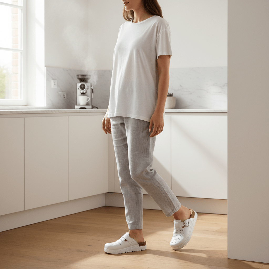 Bijele Medicinske Papuče sa Kopčom – – 37 – slika 4