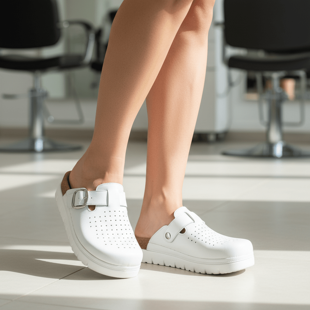 Bijele Medicinske Papuče sa Kopčom – – 37 – slika 7