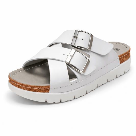 Bijele Sandale sa Dva Remena – – 37 – slika 1