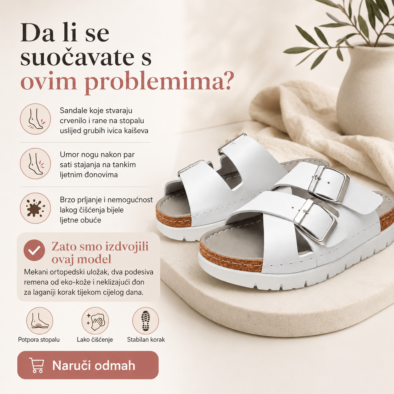 Bijele Sandale sa Dva Remena – Obuća i Papuče – 37 – slika 6