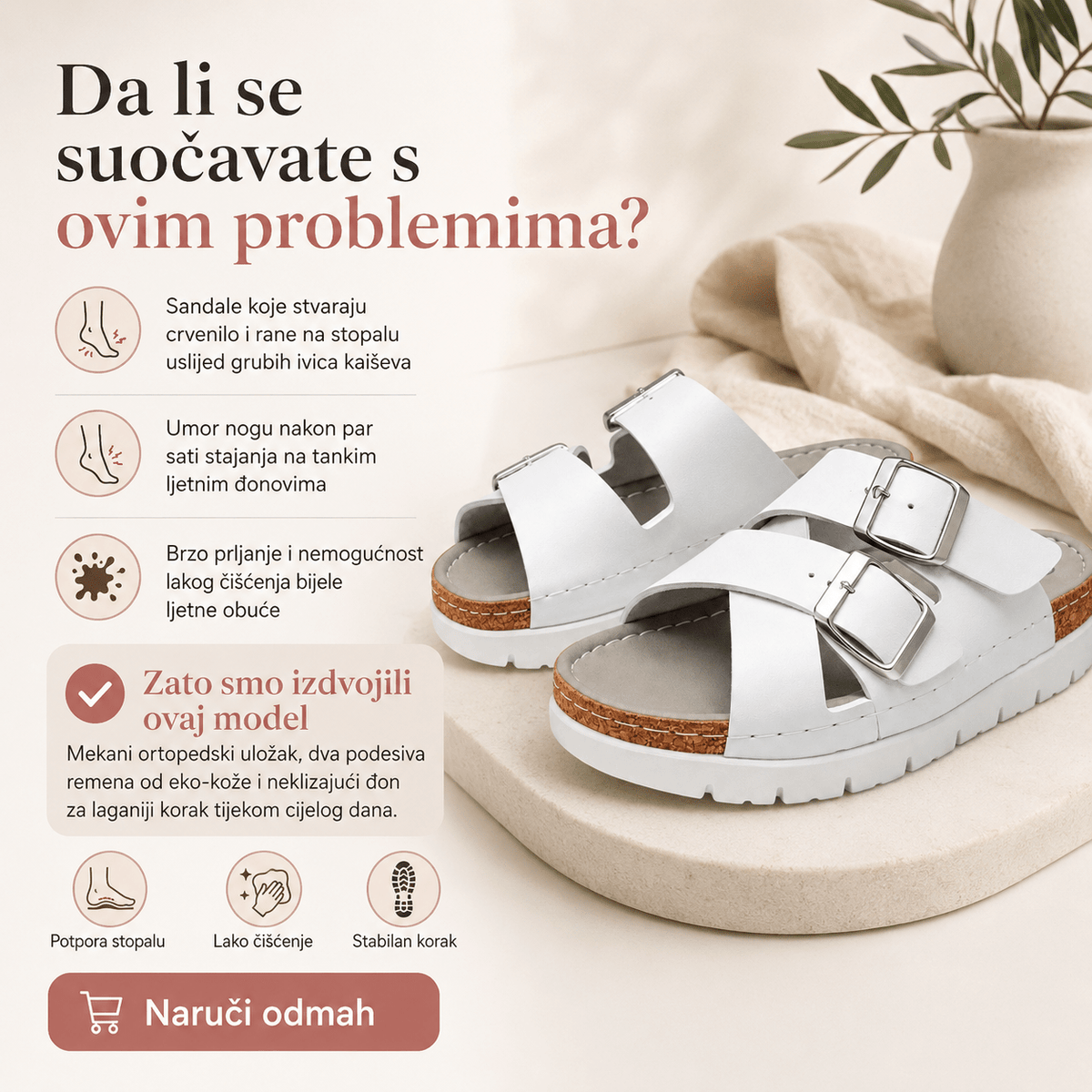 Bijele Sandale sa Dva Remena – Obuća i Papuče – 37 – slika 6
