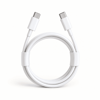 Bijeli USB-C na USB-C kabal – 1 m – Bijeli USB-C na USB-C kablovi – – slika 1