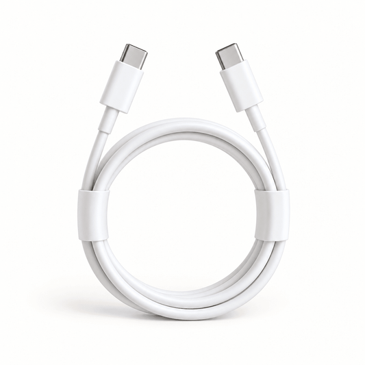 Bijeli USB-C na USB-C kabal – 1 m – Bijeli USB-C na USB-C kablovi – – slika 1