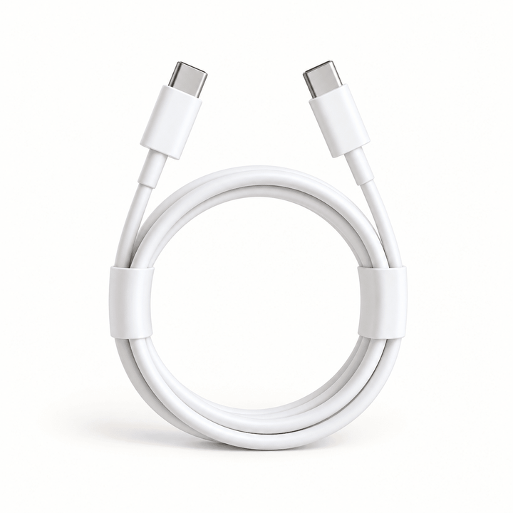 Bijeli USB-C na USB-C kabal – 1 m
