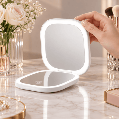 Bijelo preklopno LED ogledalo s dva lica – Preklopna LED ogledala s dva lica – – slika 3
