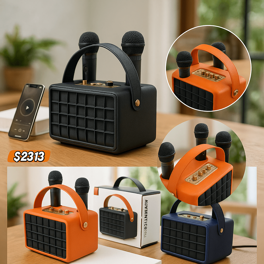 Bluetooth Zvučnik s Dvostrukim Mikrofonima – – Crna – slika 1