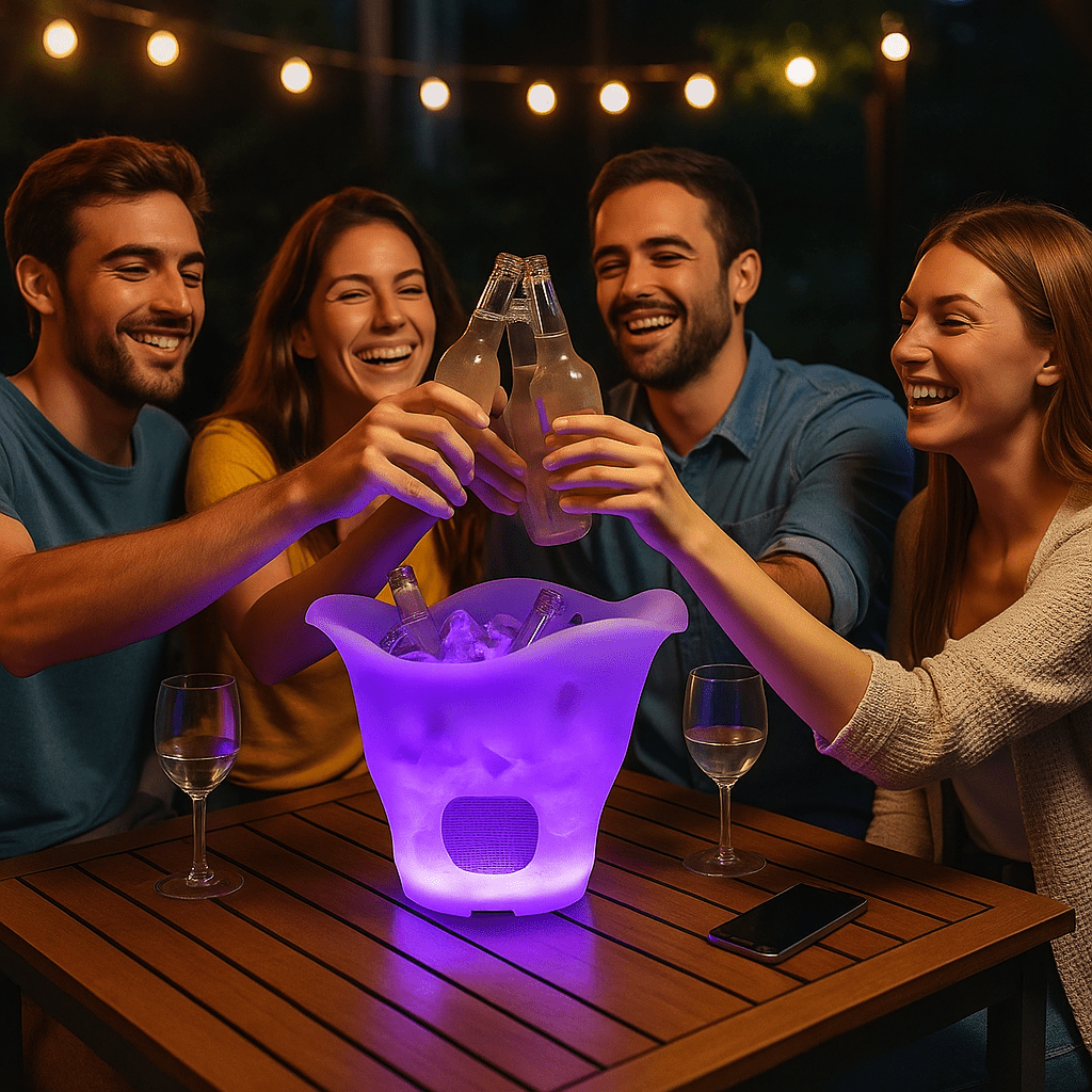 Bluetooth Zvučnik s LED Posudom za Led - SAMO KLIKNI