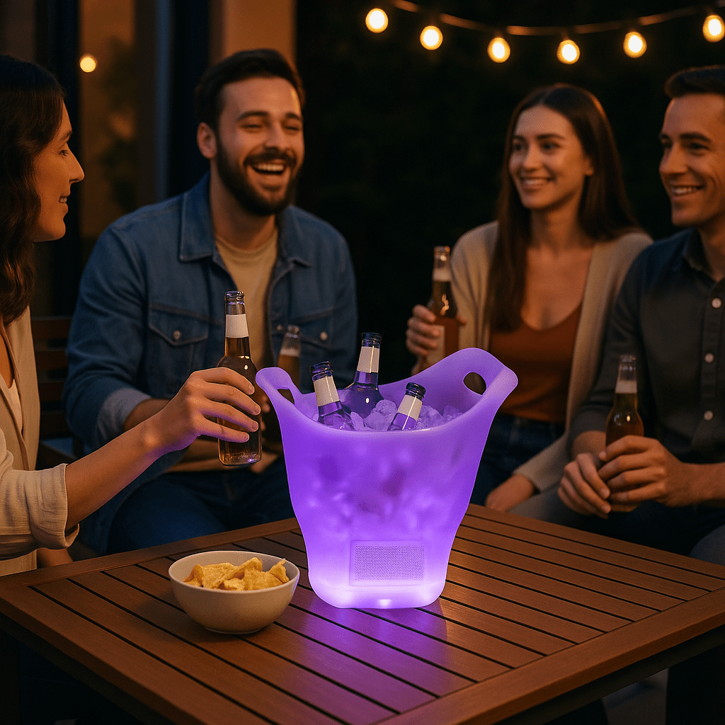 Bluetooth Zvučnik s LED Posudom za Led - SAMO KLIKNI