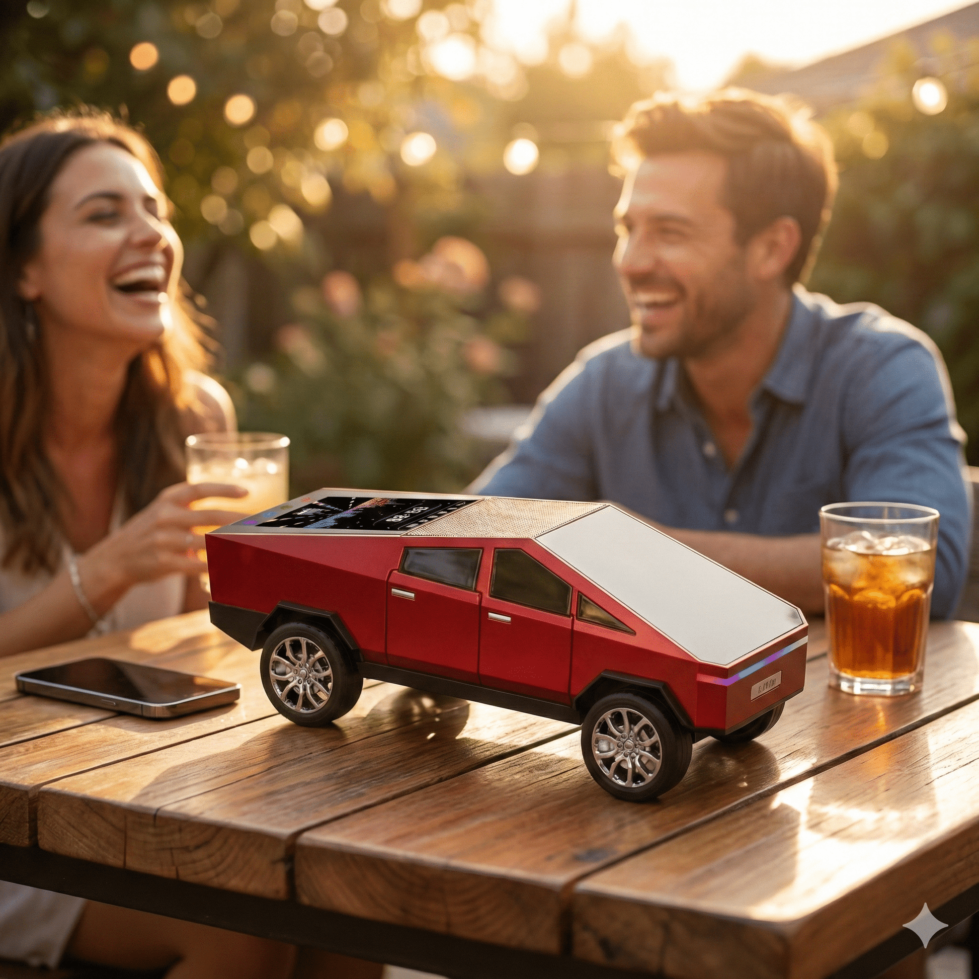 Bluetooth Zvučnik u Cybertruck dizajnu – – Crvena – slika 2