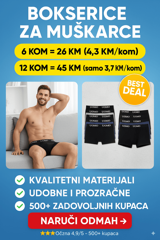 Bokserice Uomo 6 i 12 komada - SAMO KLIKNI