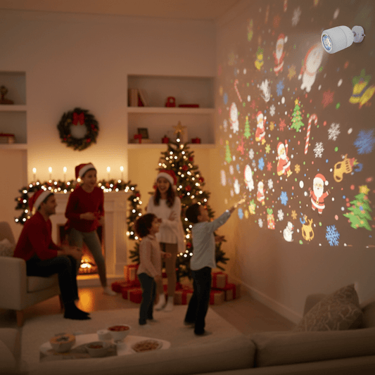 Božićna LED Projekcijska Sijalica – Dekorativna Rasvjeta – Bijela Univerzalna – slika 1