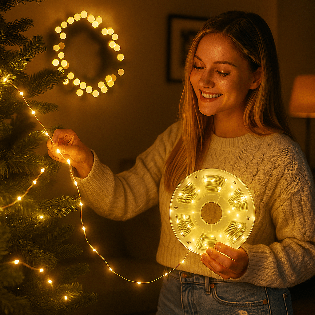 Božićne LED Lampice 50m (500 LED) – – Šarene – slika 14