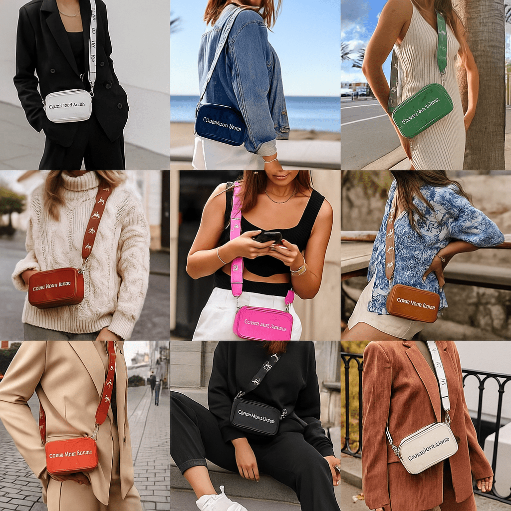 Brendirana Crossbody Torbica – – Crna – slika 10