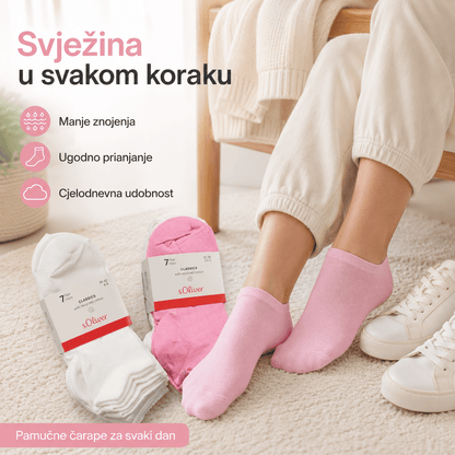 Brendirane Pamučne Čarape – – Roze 35-38 – slika 5