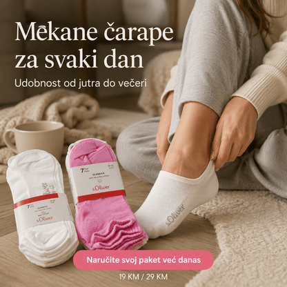 Brendirane Pamučne Čarape – – Roze 35-38 – slika 6