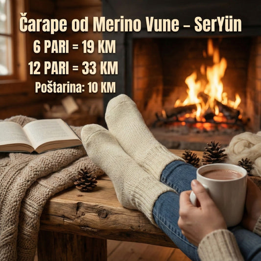 Čarape od Merino Vune – SerYün – – 6.Pari – slika 1