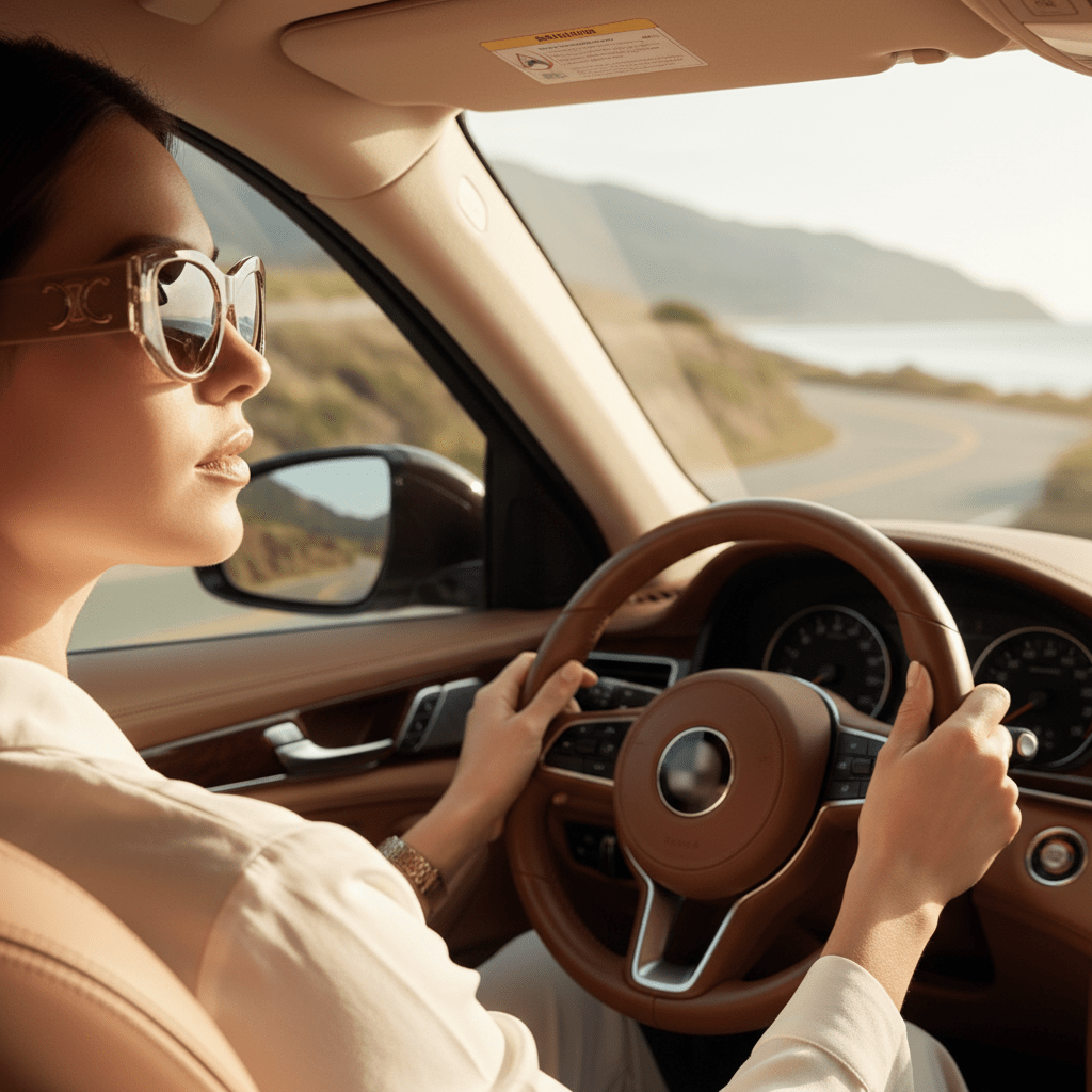 Cat - Eye Sunčane Naočale – Naočale – Univerzalna Prozirna Smeđa – slika 5