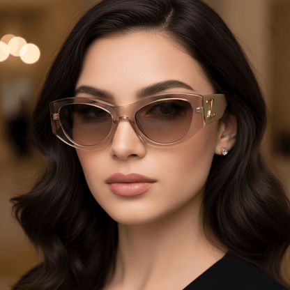 Cat - Eye Sunčane Naočale – Naočale – Univerzalna Prozirna Smeđa – slika 6