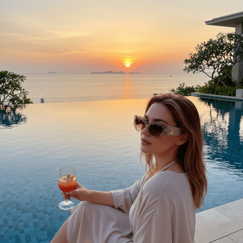 Cat - Eye Sunčane Naočale – Naočale – Univerzalna Prozirna Smeđa – slika 3