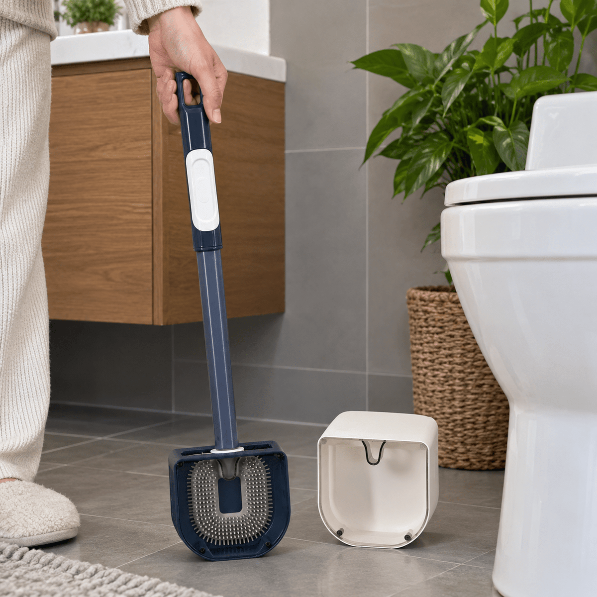 Četka za WC s ravnom glavom i držačem – Četke za WC – – slika 3