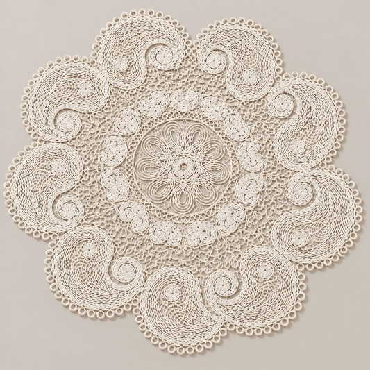Čipkasti podmetač s paisley ukrasima – Čipkasti podmetači – 40 × 40 cm – slika 1