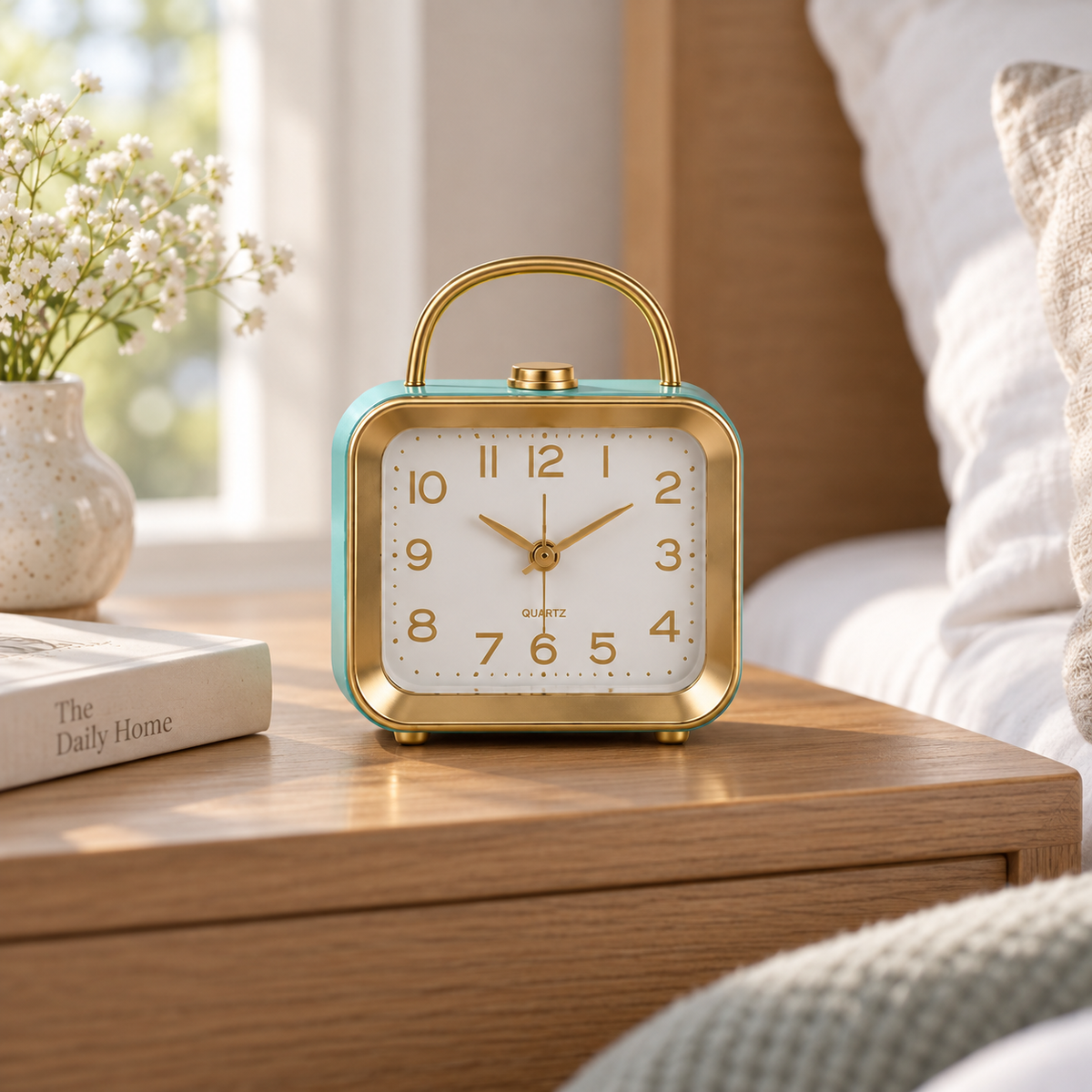 Retro stolni sat s ručkom XS66291 – lifestyle