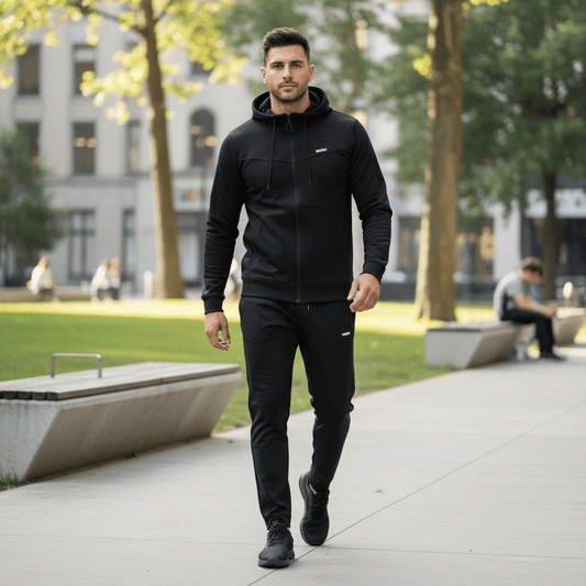 Crna Muška Trenirka Komplet – Muške Trenirke – S Crna – slika 1