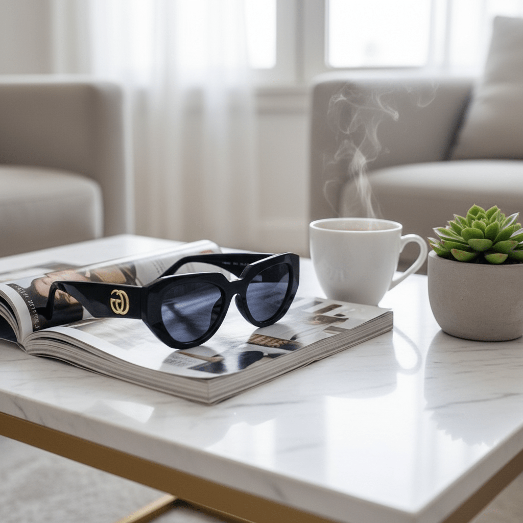 Crne Cat - Eye Sunčane Naočale – Sunčane naočale – Univerzalna – slika 4