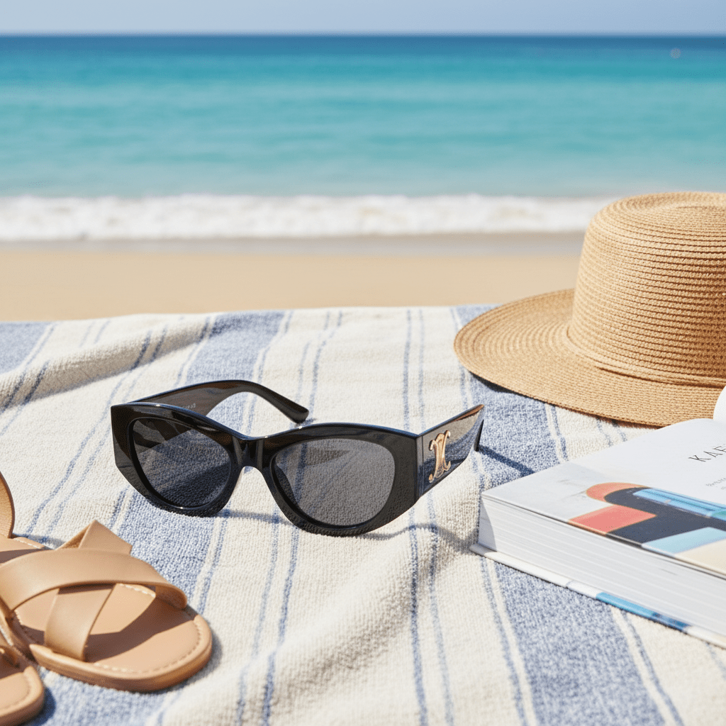 Crne Cat - Eye Sunčane Naočale – Sunčane naočale – Crna – slika 3