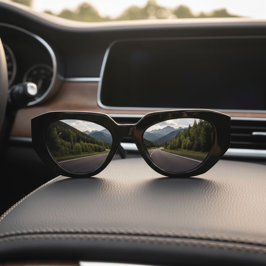 Crne Cat - Eye Sunčane Naočale – Sunčane naočale – Univerzalna – slika 6