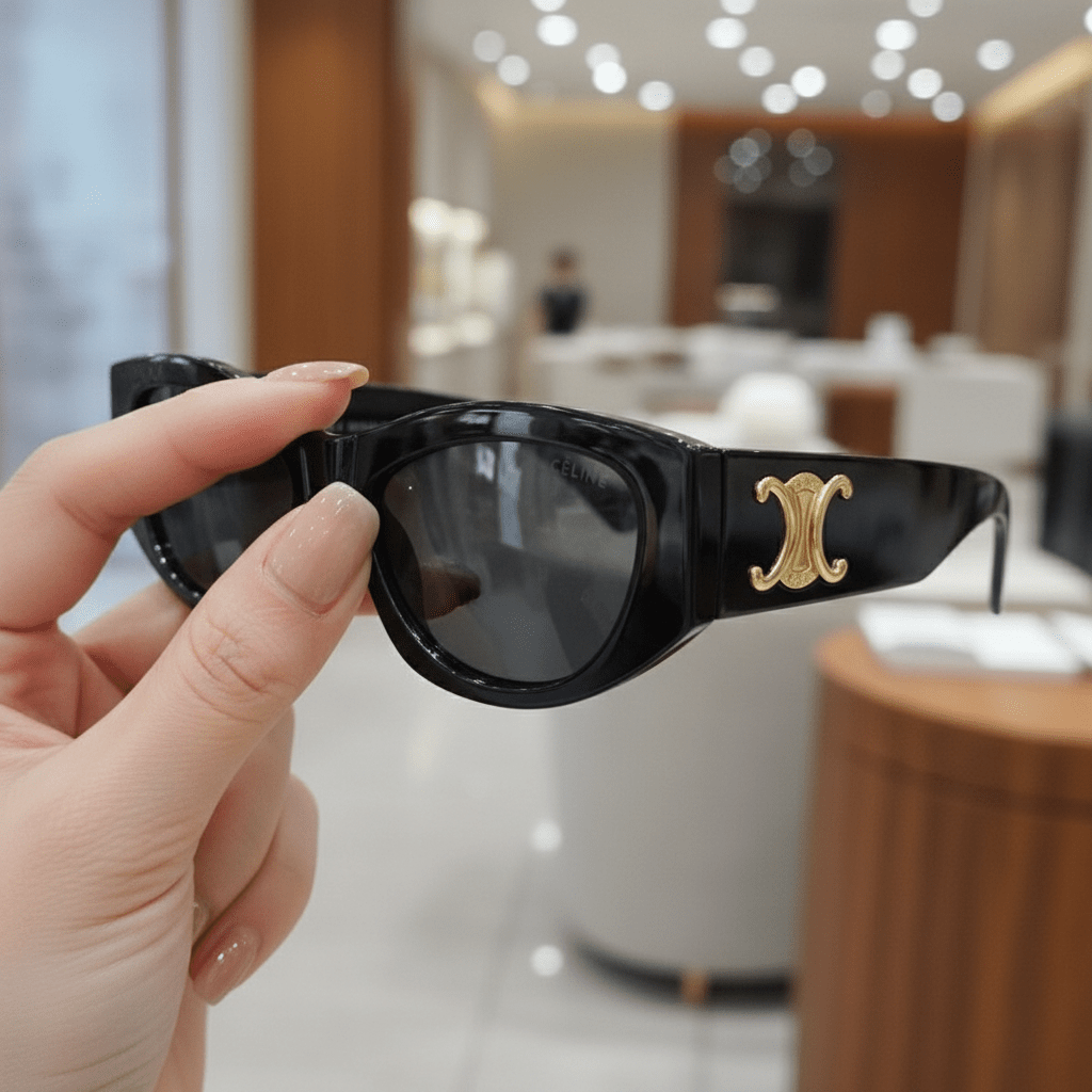 Crne Cat - Eye Sunčane Naočale – Sunčane naočale – Crna – slika 6