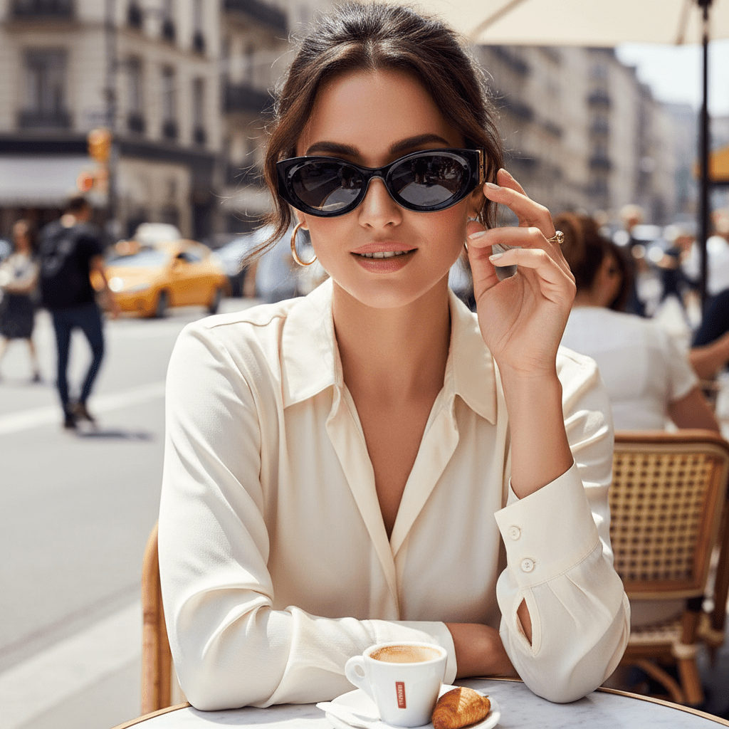 Crne Mačkaste Sunčane Naočale – Naočale – Crna Univerzalna – slika 2